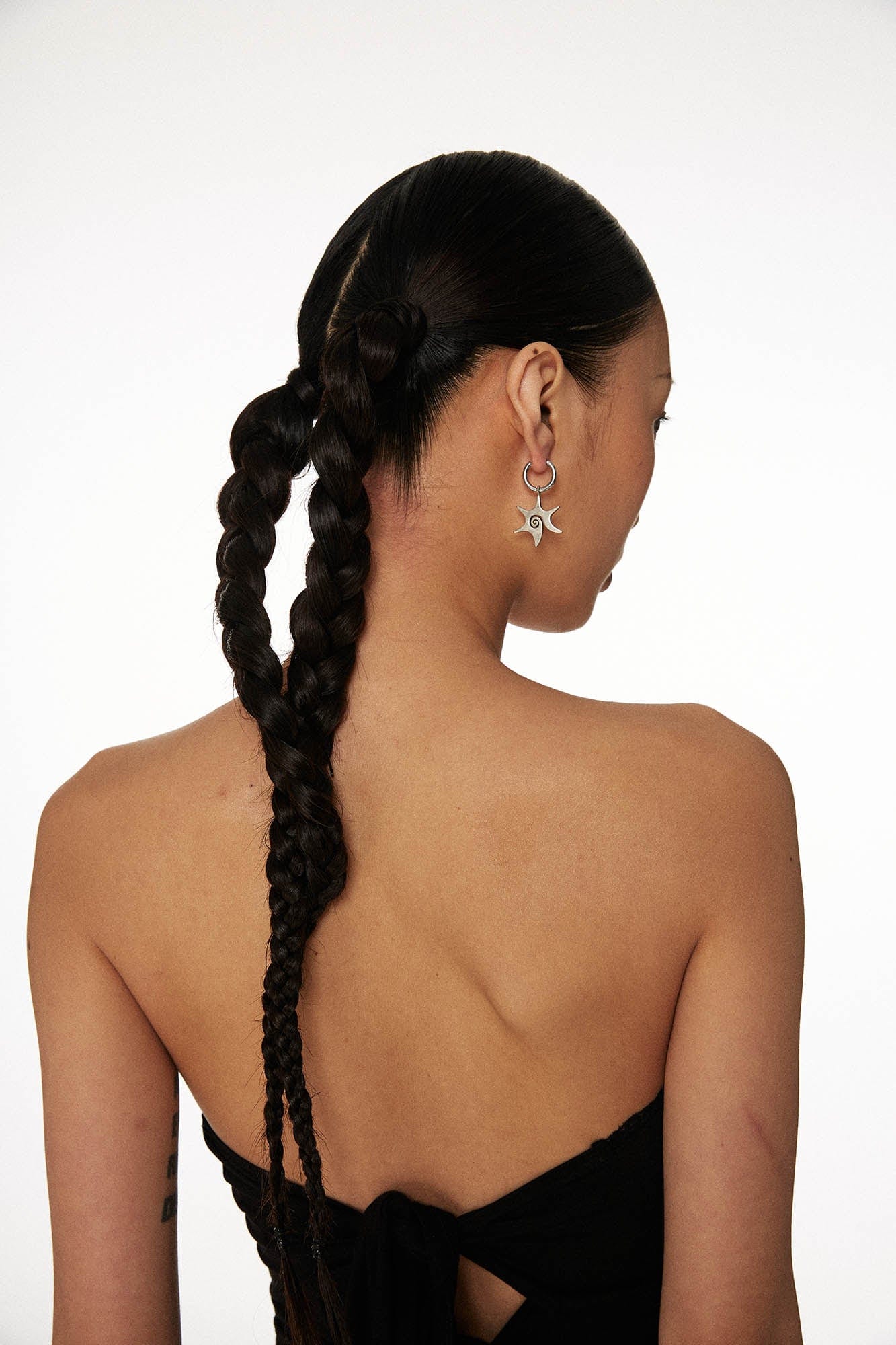 Rustic Hexagram Swirl Earrings