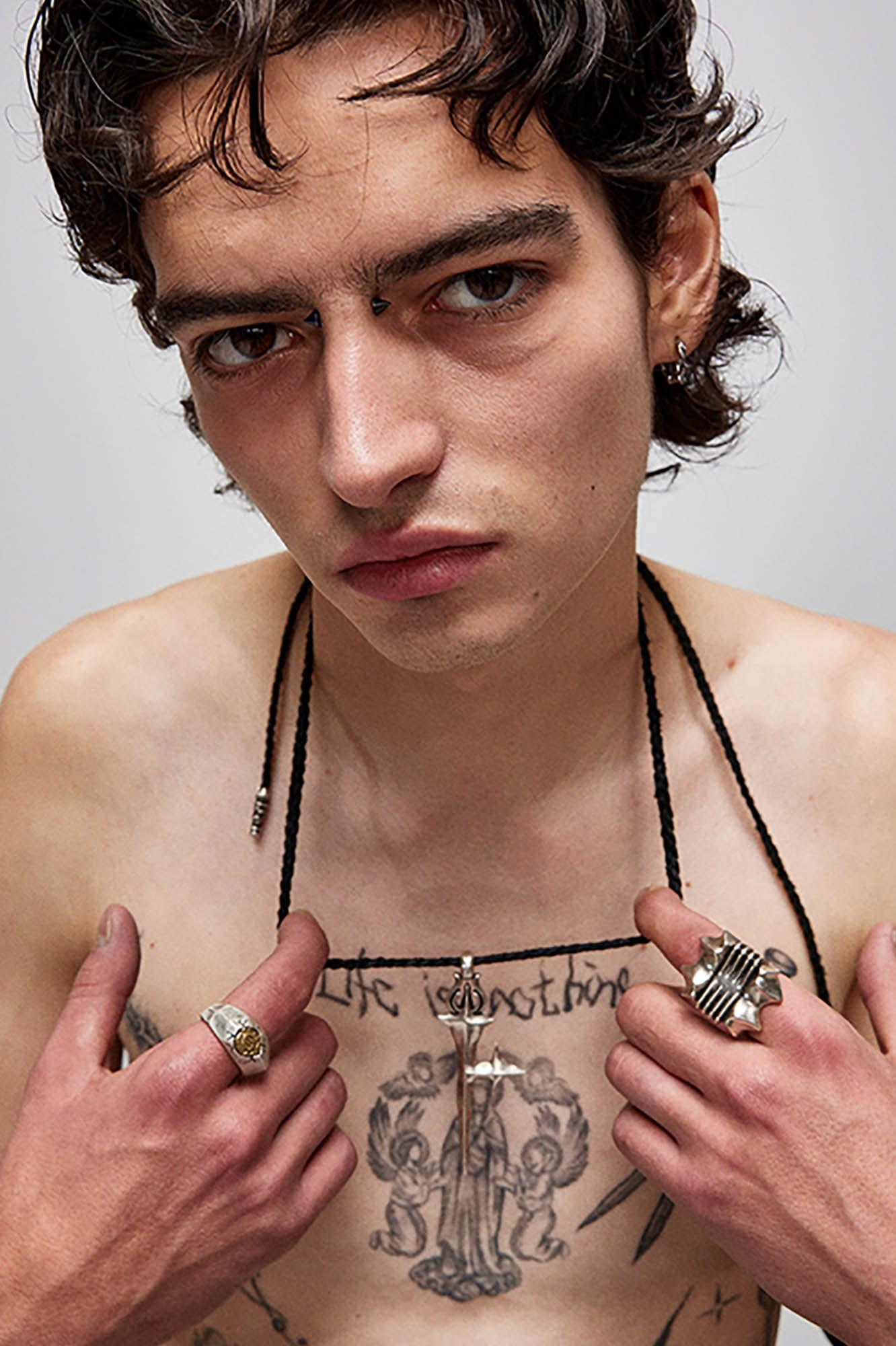 Chic Cross-Star Braided Necklace