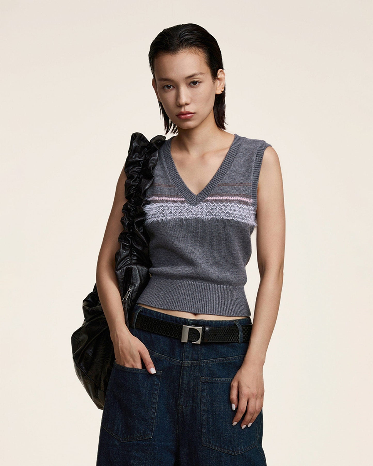 Chic Wrinkle Crescent Tote