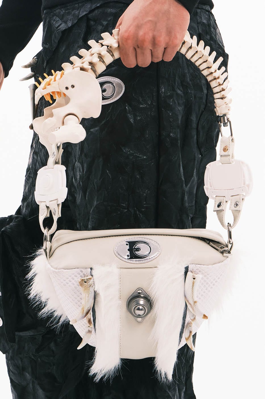 Chic Skeleton Faux Fur Bag