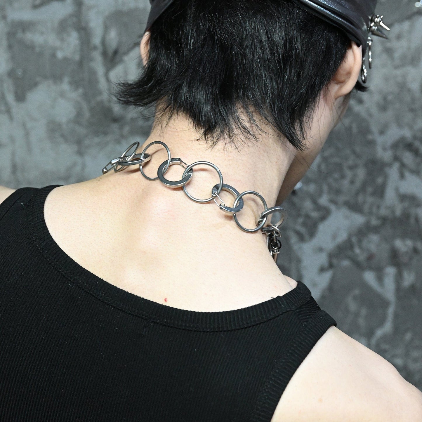 Adjustable Tassel Rivet Statement Necklace