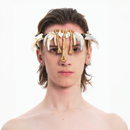 Tribal Adjustable Bone & Tooth Necklace