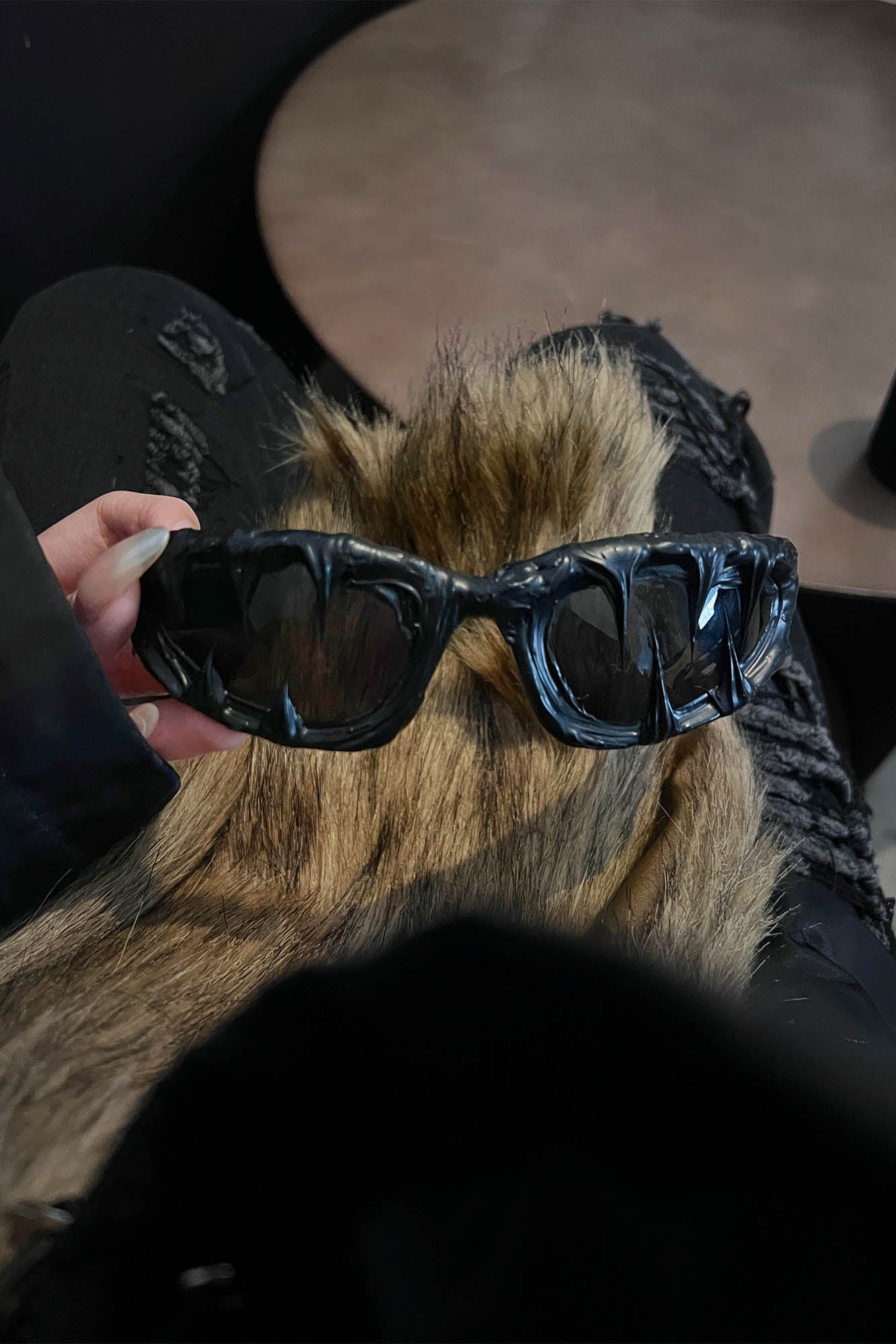 Melting Drip Resin Sunglasses