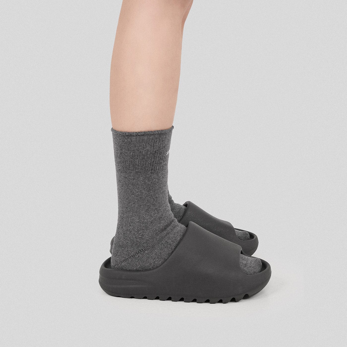 Stylish Grey Embroidered Dive Socks