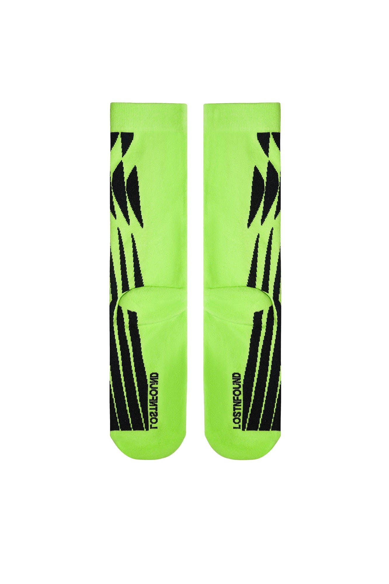 Vibrant Geometric Green Crew Socks
