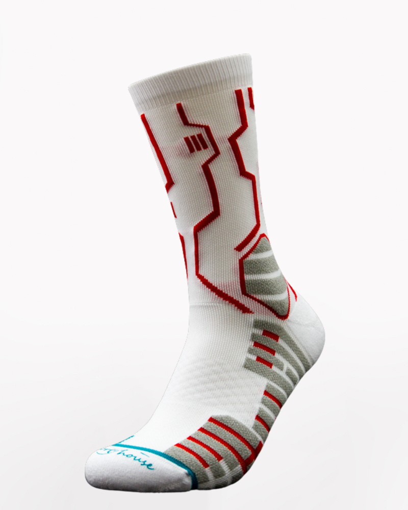 Chaussettes au design de circuits futuristes
