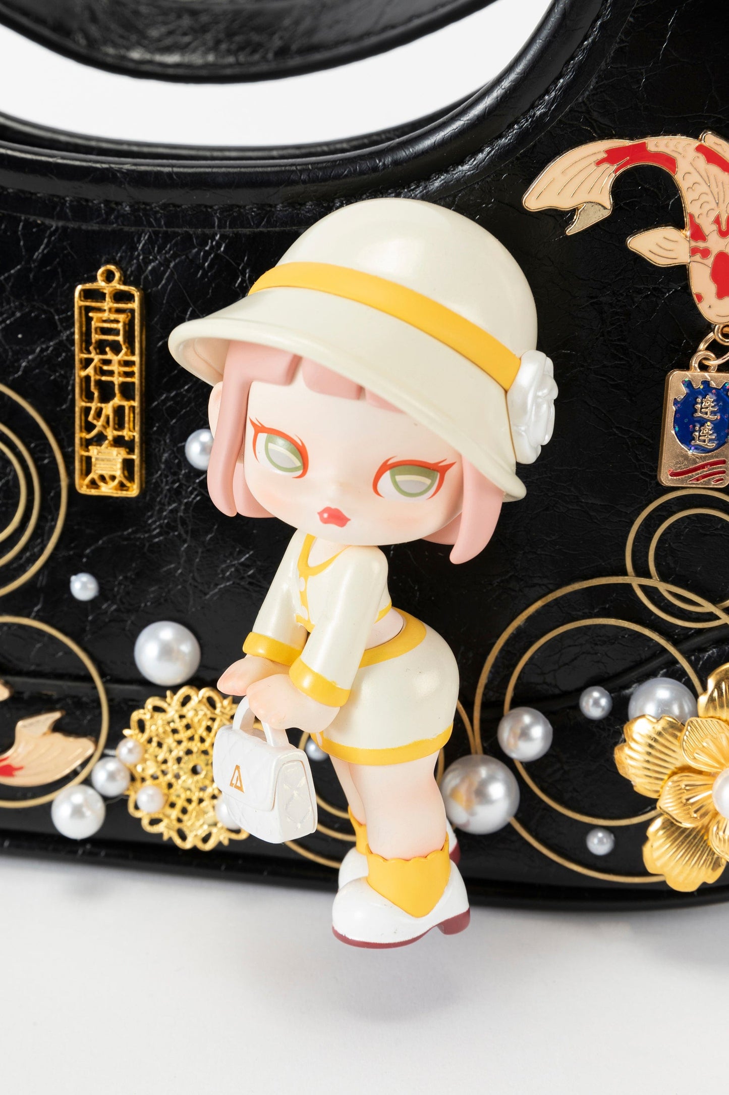 Charming Koi & Doll Hobo Bag