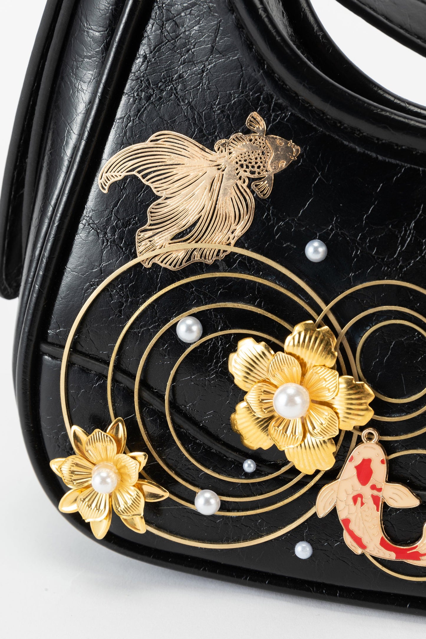 Charming Koi & Doll Hobo Bag