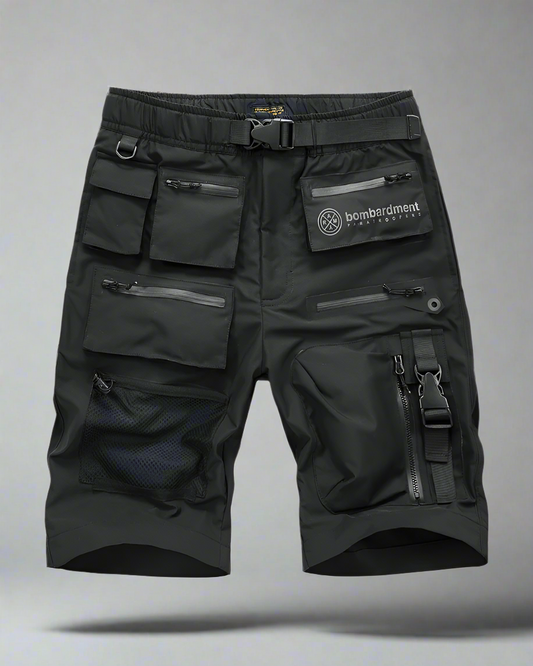 Versatile Zip Pocket Cargo Shorts