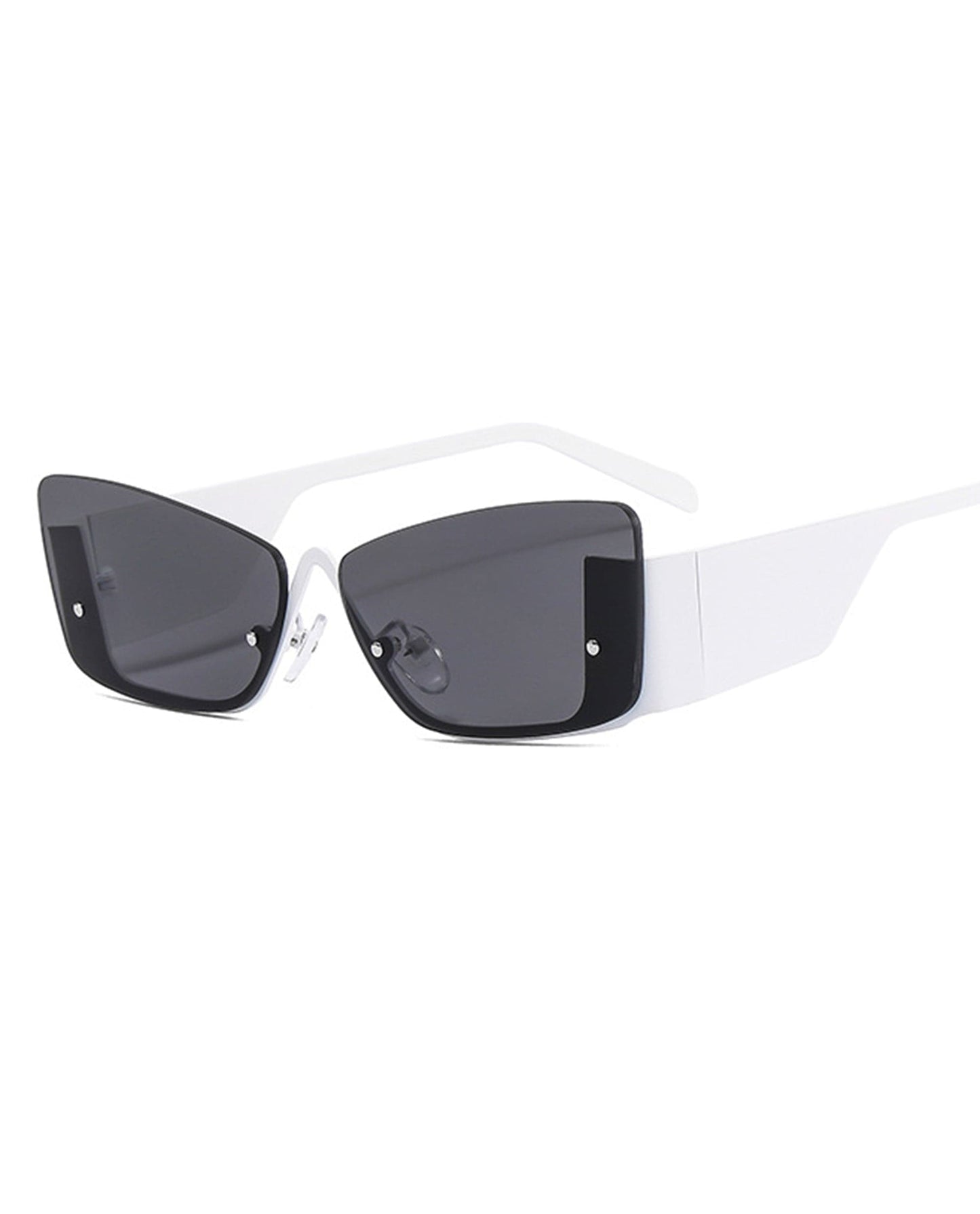 Chic Modern Half Frame Sunglasses
