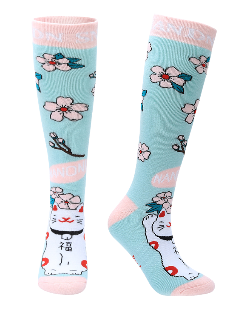 Cozy Long Cotton Ski Socks