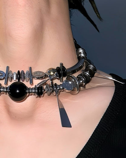 Adjustable Layered Beaded Chain -  unique accessories - Adjustable Layered Beaded Chain for Bold Style - View 7