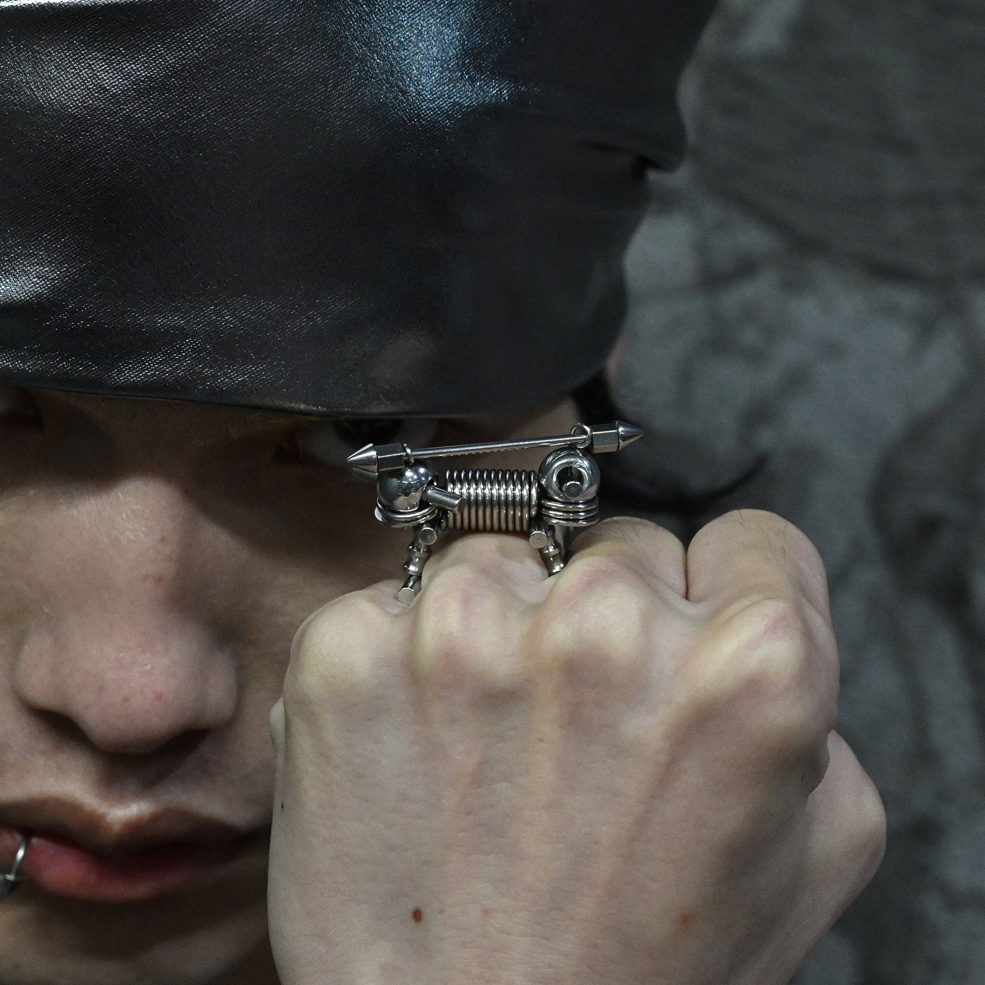 Ring - Adjustable Rivet Statement Ring - Accessories by Imaphotic