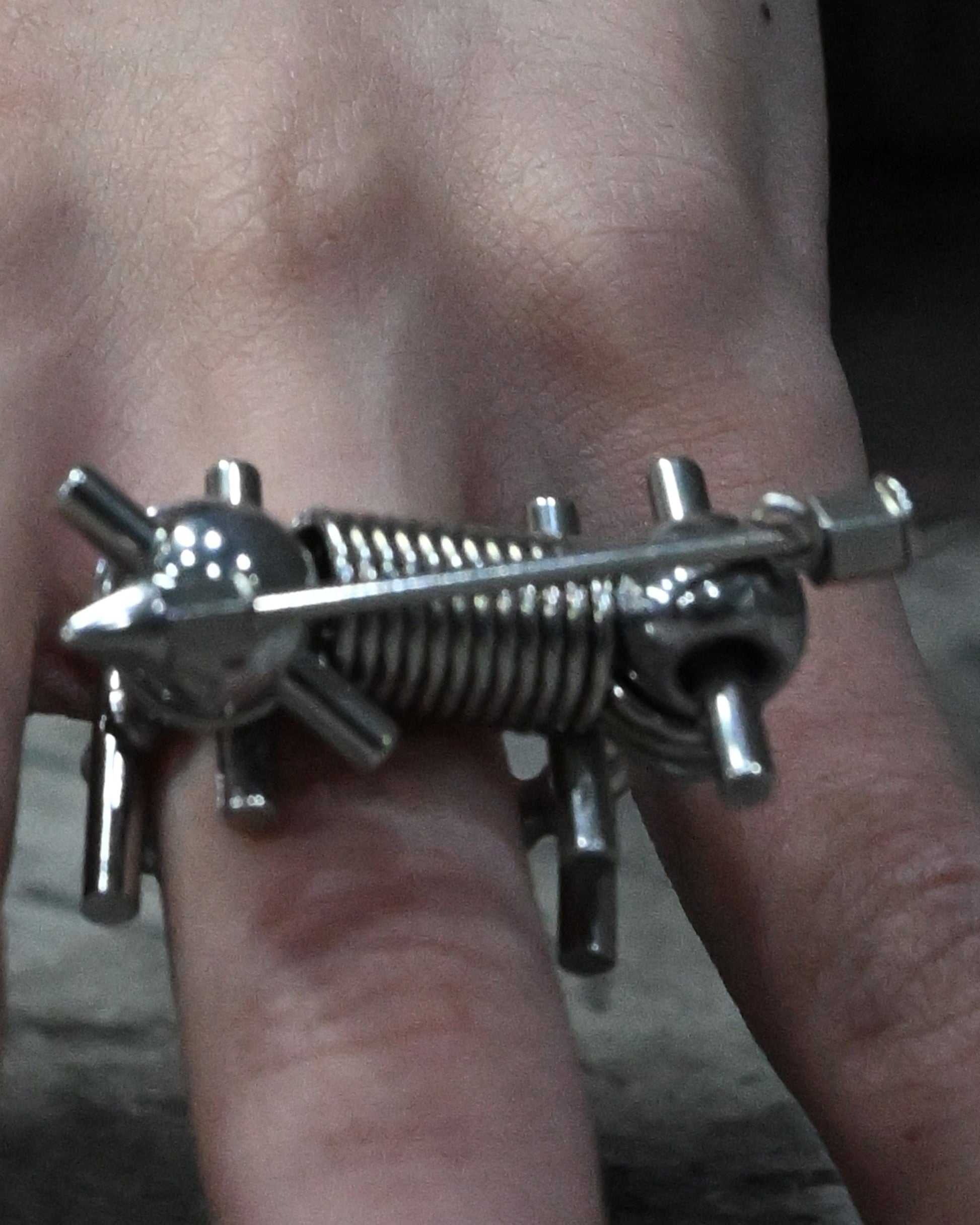 Adjustable Rivet Statement Ring - adjustable ring - Stylish Adjustable Rivet Statement Ring for Unique Looks - View 9