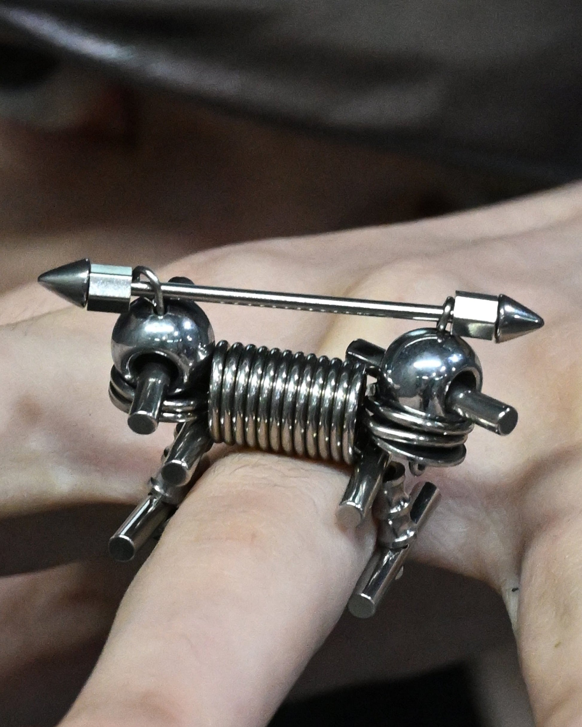 Adjustable Rivet Statement Ring - unique industrial ring - Stylish Adjustable Rivet Statement Ring for Unique Looks - View 11