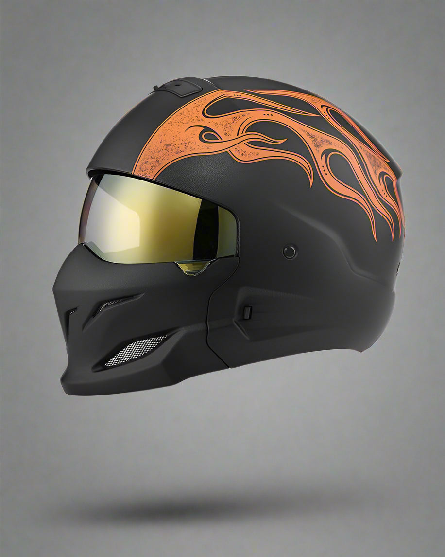 Adventure Awaits: Sleek Motorcycle Helmet - futuristic motorcycle gear - Sleek Modular Motorcycle Helmet for Adventurers - View 17