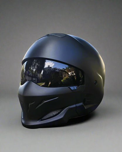 Adventure Awaits: Sleek Motorcycle Helmet - futuristic motorcycle gear - Sleek Modular Motorcycle Helmet for Adventurers - Main view