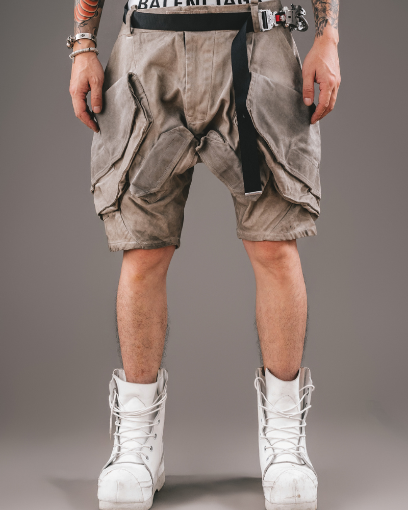 Adventure-Ready 3D Pocket Cargo Shorts - cargo shorts - Stylish 3D Pocket Cargo Shorts for Urban Adventurers - Main view