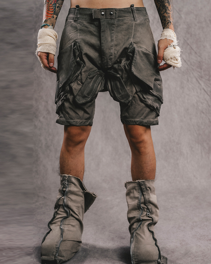Adventure-Ready 3D Pocket Cargo Shorts - New Arrivals - Stylish 3D Pocket Cargo Shorts for Urban Adventurers - View 2