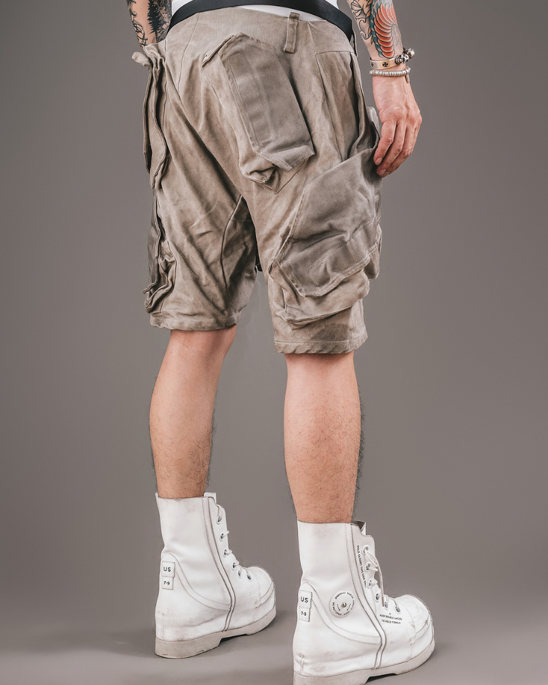 Adventure-Ready 3D Pocket Cargo Shorts - stylish cotton shorts - Stylish 3D Pocket Cargo Shorts for Urban Adventurers - View 3