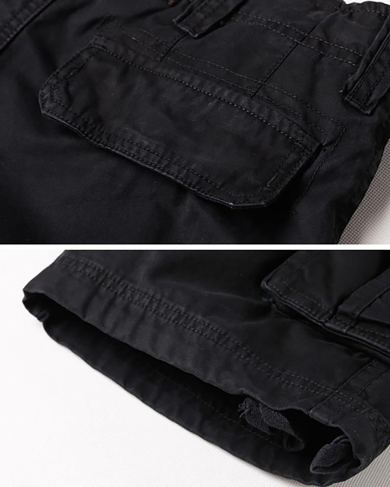 Adventure-Ready Multi-Pocket Shorts -  multi-pocket - Multi-Pocket Cargo Shorts for Outdoor Adventures - View 12
