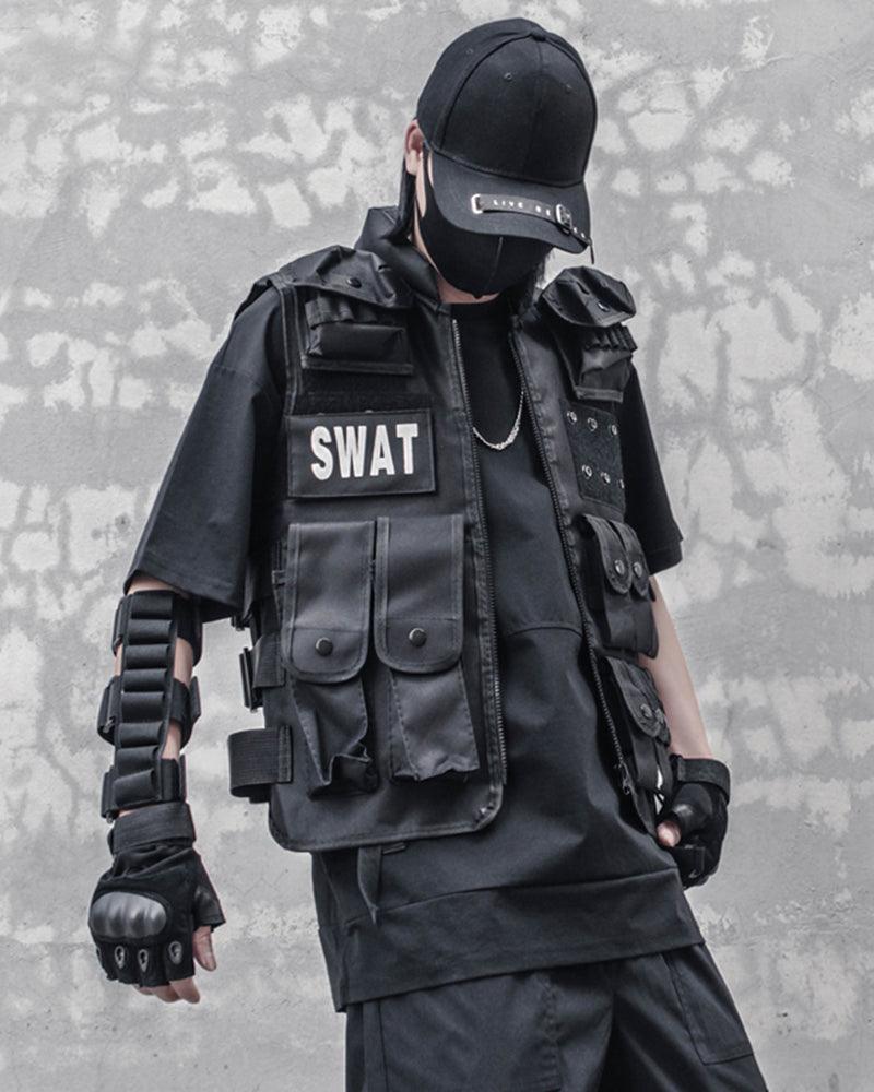 Adventure-Ready Multi-Pocket Vest -  black vest - Multi-Pocket Vest for Outdoor Adventures - View 3