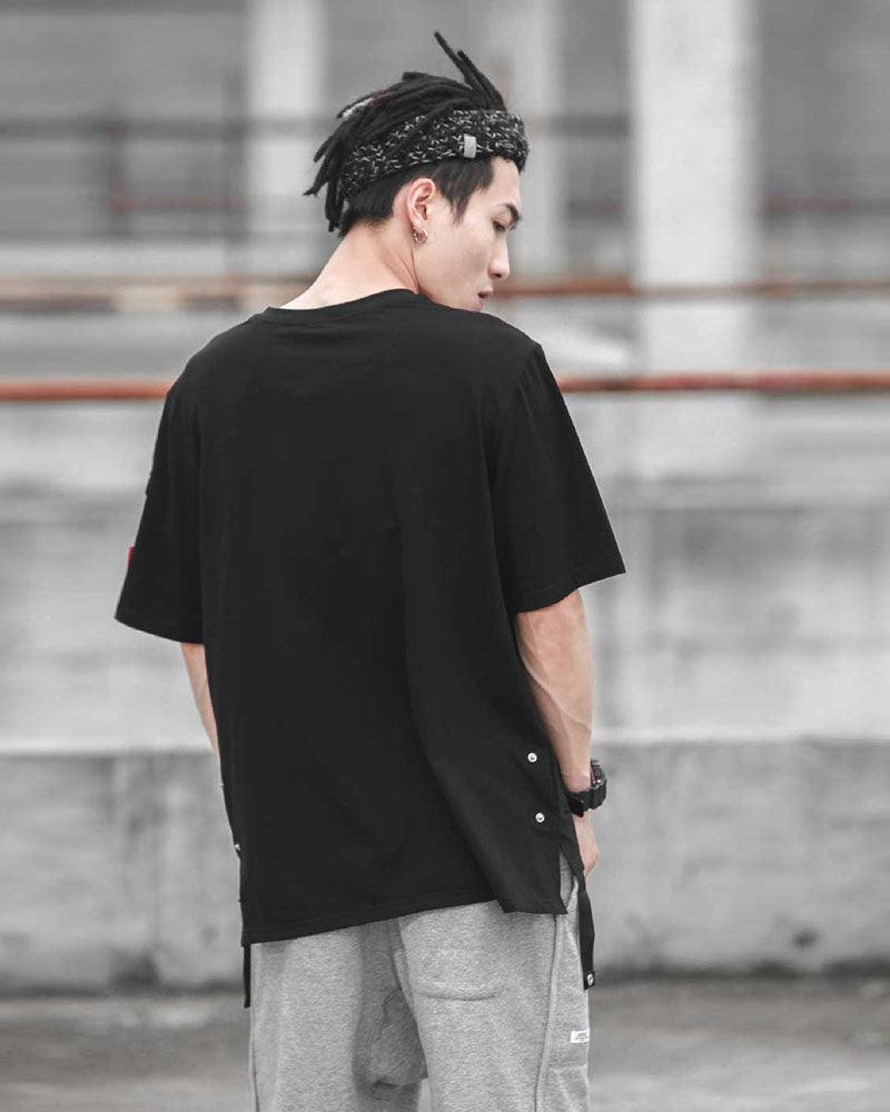 Adventure-Ready Pocket Tech Tee -  durable polyester shirt - Pocket Tech Tee with Bold Cyberpunk Design - View 5