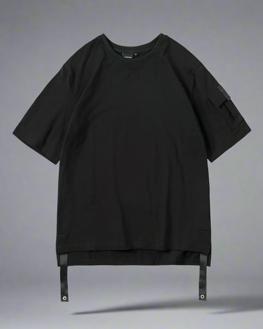 Adventure-Ready Pocket Tech Tee - techwear - Pocket Tech Tee with Bold Cyberpunk Design - View 8