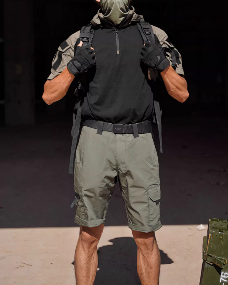 Adventure-Ready Tactical Cargo Shorts - techwear shorts - Adventure-Ready Tactical Cargo Shorts for Outdoor Use - View 8
