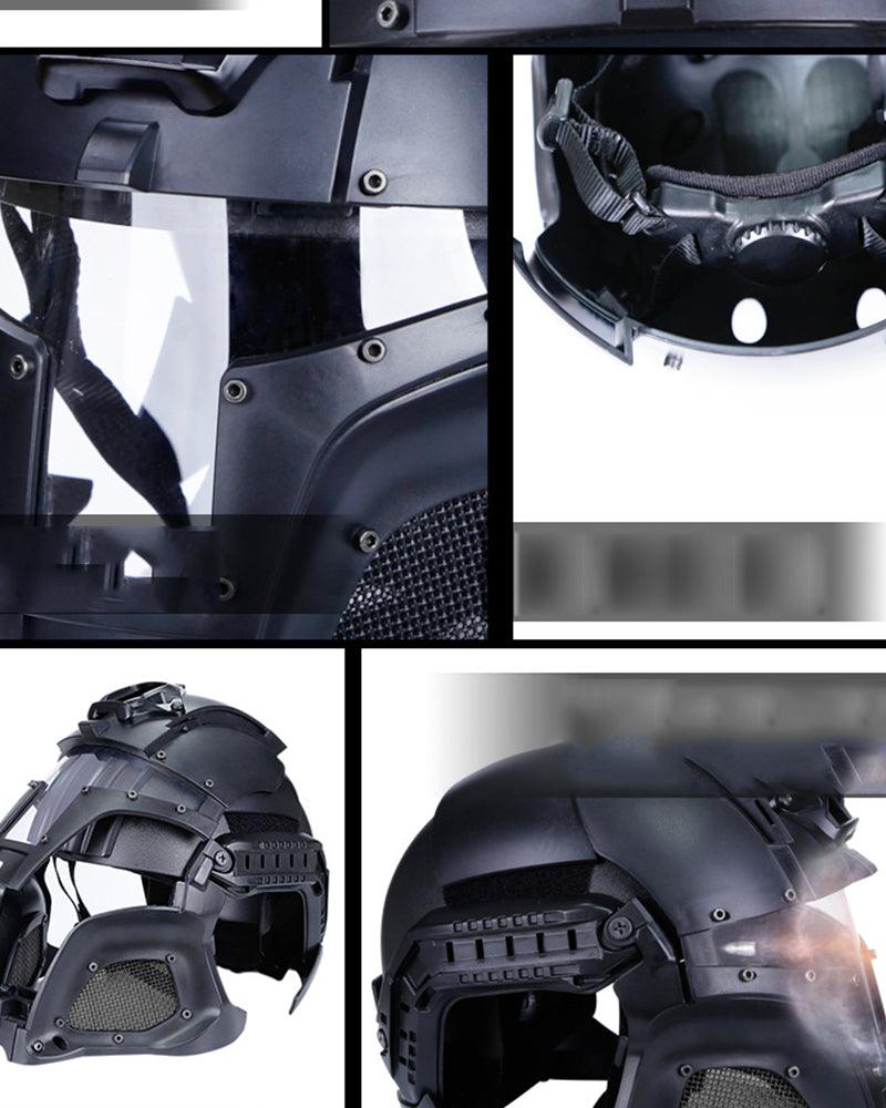 Adventure-Ready Techwear Helmet - techwear helmet - Versatile Techwear Helmet with Anti-Fog Masks - View 9