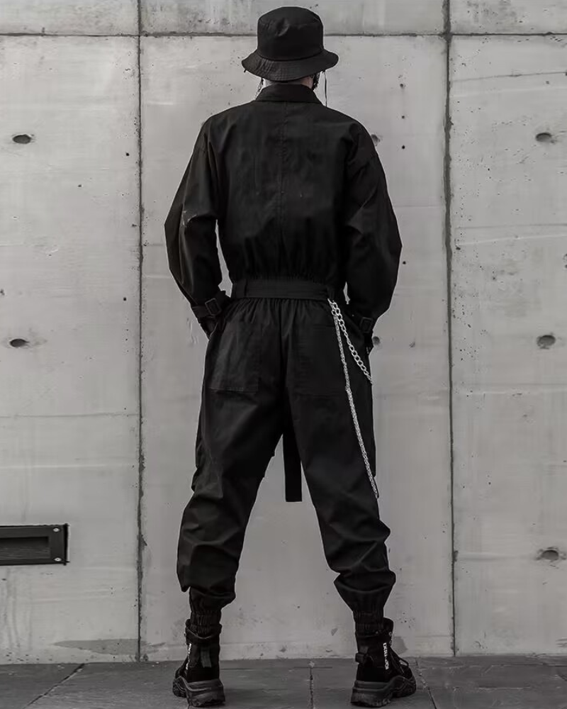 Adventure-Ready Techwear Jumpsuit - techwear - Versatile Adventure-Ready Techwear Jumpsuit for Stylish Wear - View 2