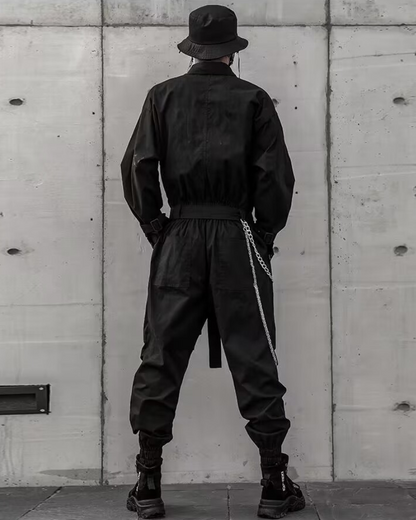 Adventure-Ready Techwear Jumpsuit - techwear - Versatile Adventure-Ready Techwear Jumpsuit for Stylish Wear - View 2