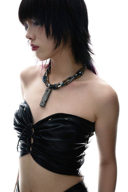 Adventurer's Dream Necklace -  durable stainless steel jewelry - Futuristic Mechanical Aesthetic Necklace for Adventurers - View 4