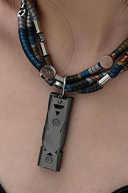 Adventurer's Dream Necklace -  streetwear accessory - Futuristic Mechanical Aesthetic Necklace for Adventurers - View 7