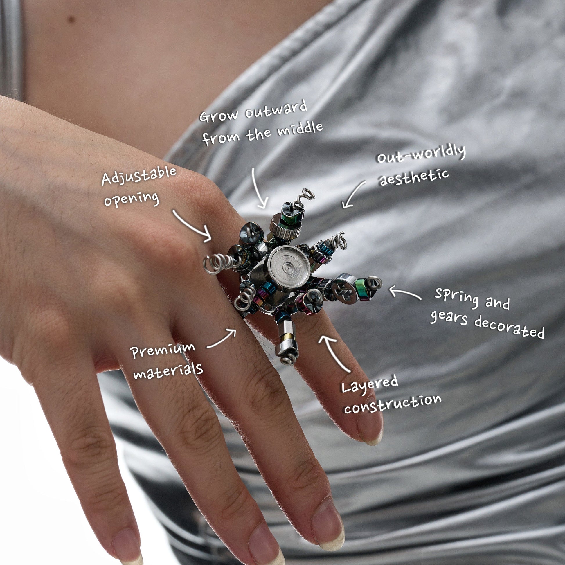 Apocalyptic Dance Party Ring - New Arrivals - Post-Apocalyptic Dance Party Ring for Unique Style - View 8