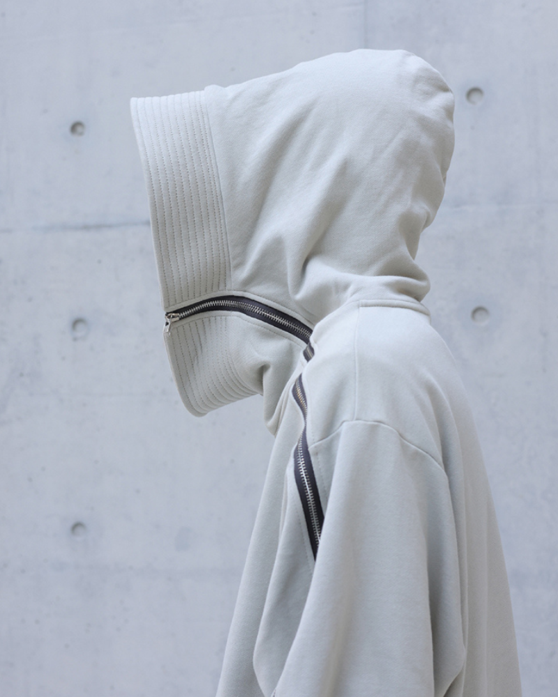 Asymmetrical Zip-Up Streetwear Hoodie -  asymmetrical - Asymmetrical Zip-Up Hoodie for Unique Street Style - View 11