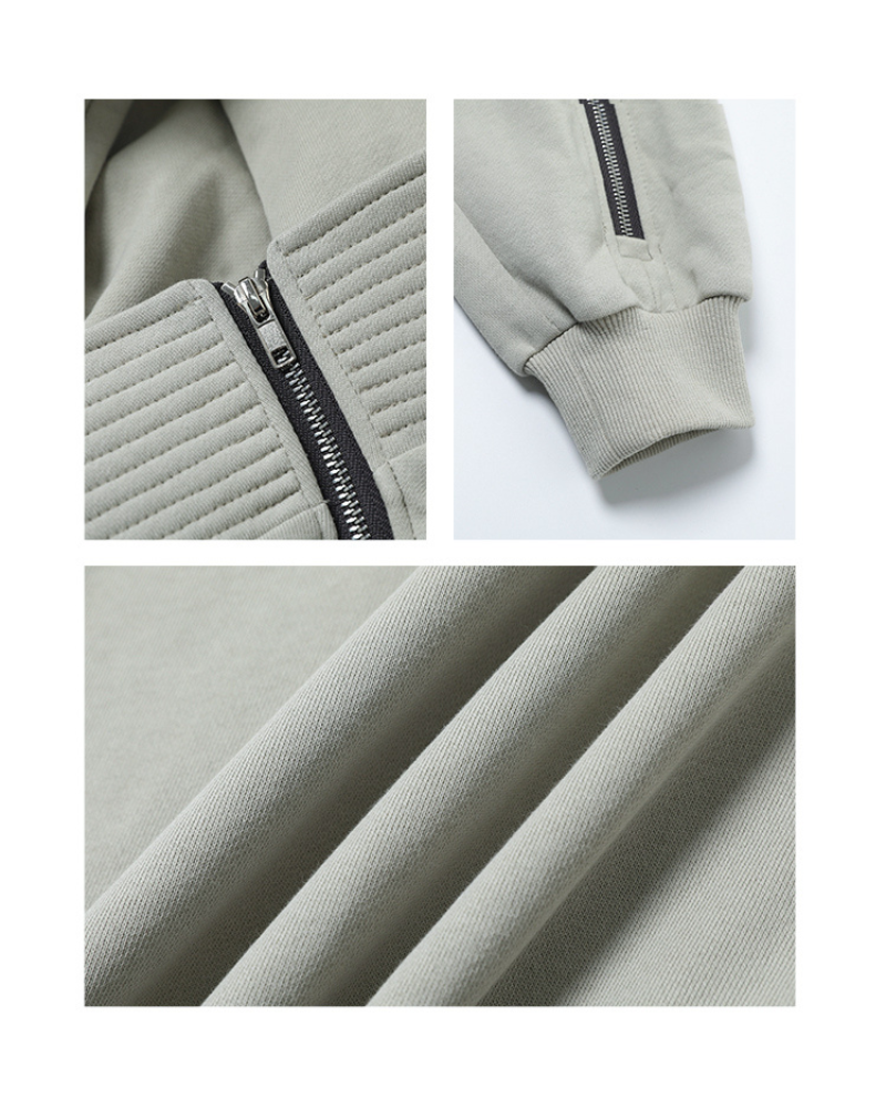 Asymmetrical Zip-Up Streetwear Hoodie -  cotton hoodie - Asymmetrical Zip-Up Hoodie for Unique Street Style - View 13