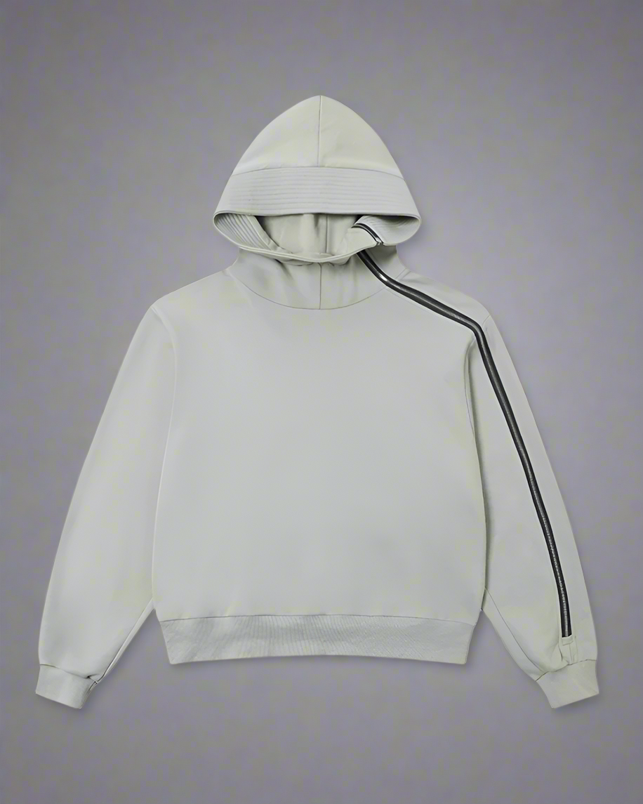 Asymmetrical Zip-Up Streetwear Hoodie - streetwear - Asymmetrical Zip-Up Hoodie for Unique Street Style - View 2