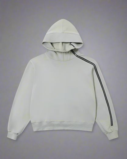 Asymmetrical Zip-Up Streetwear Hoodie - streetwear - Asymmetrical Zip-Up Hoodie for Unique Street Style - View 2