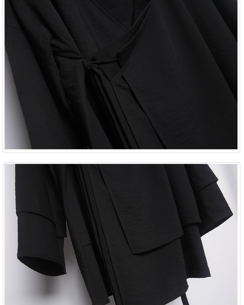 Authentic Style Samurai Coat -  techwear - Ninja-Inspired Long Black Samurai Coat for Everyday Wear - View 7