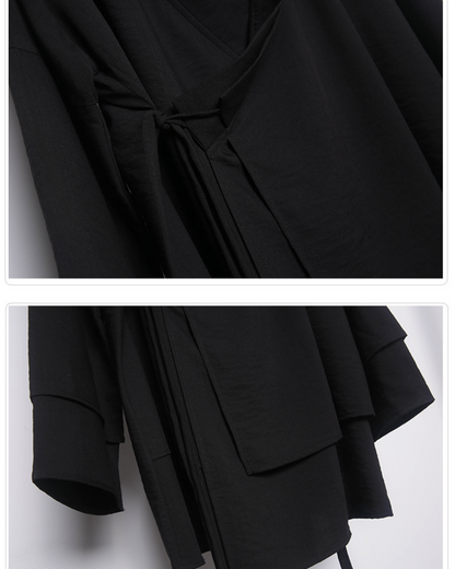 Authentic Style Samurai Coat -  techwear - Ninja-Inspired Long Black Samurai Coat for Everyday Wear - View 7