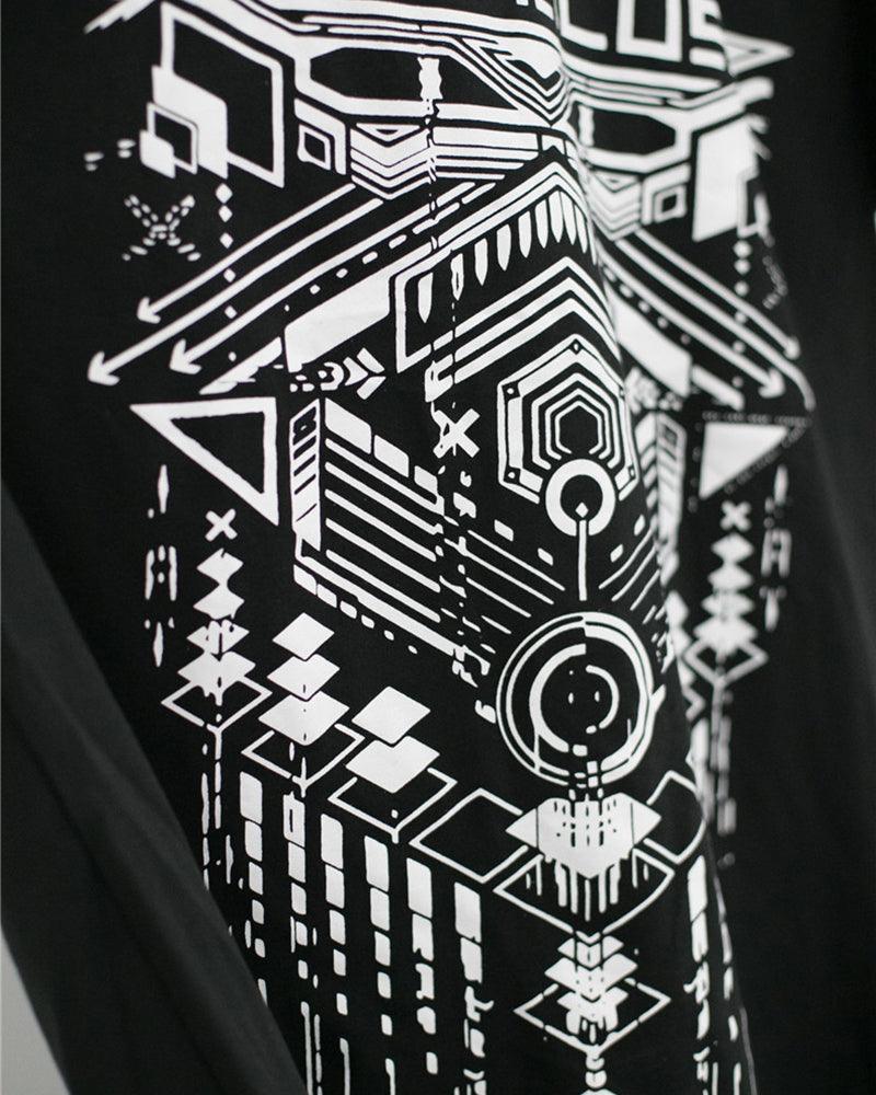 Avant-Garde Cyberpunk Tech Tee - futuristic techwear t-shirt - Futuristic Cyberpunk Tech T-Shirt for Urban Style - View 10