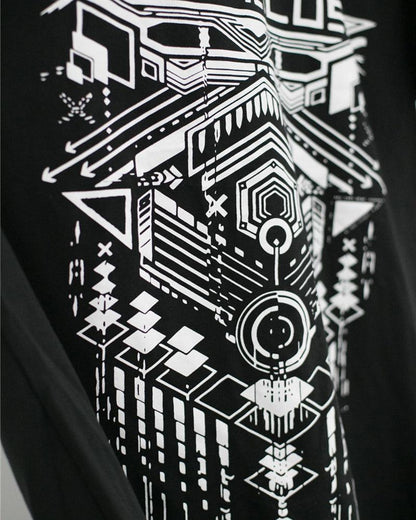 Avant-Garde Cyberpunk Tech Tee - futuristic techwear t-shirt - Futuristic Cyberpunk Tech T-Shirt for Urban Style - View 10