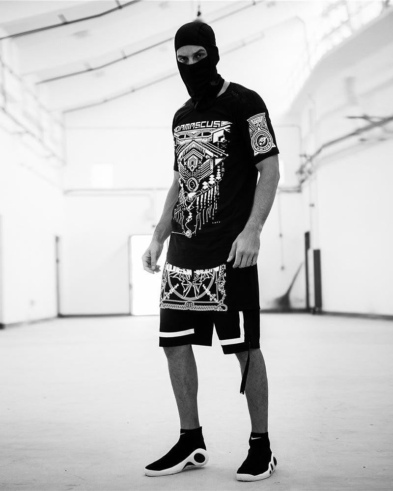 Avant-Garde Cyberpunk Tech Tee -  stylish urban clothing - Futuristic Cyberpunk Tech T-Shirt for Urban Style - View 6