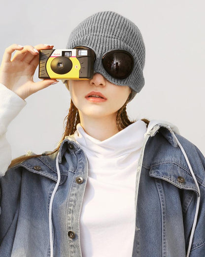 Aviator Hat Beanie with Goggles -  unisex - Aviator Hat Beanie with Goggles for Urban Style - View 6