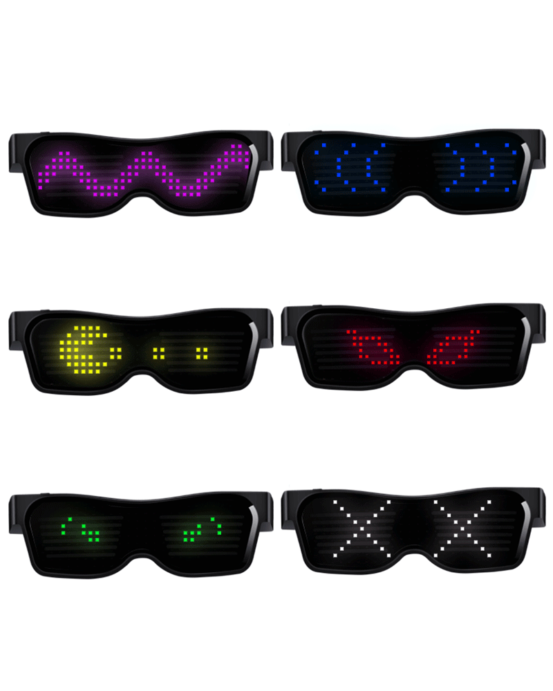 Lunettes lumineuses à LED personnalisables