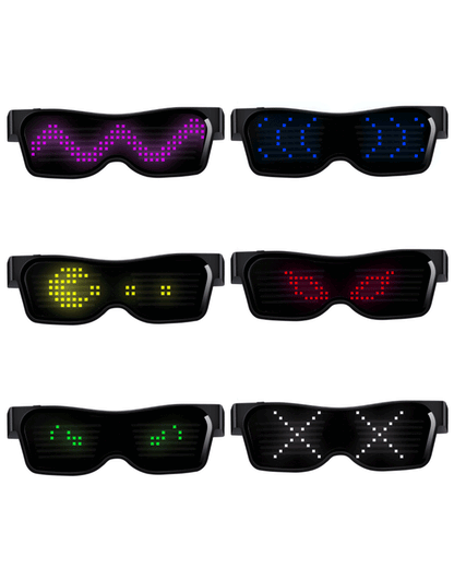 Customizable LED Light-Up Glasses - futuristic glasses - Customizable LED Light-Up Glasses for Parties and Festivals - Main view