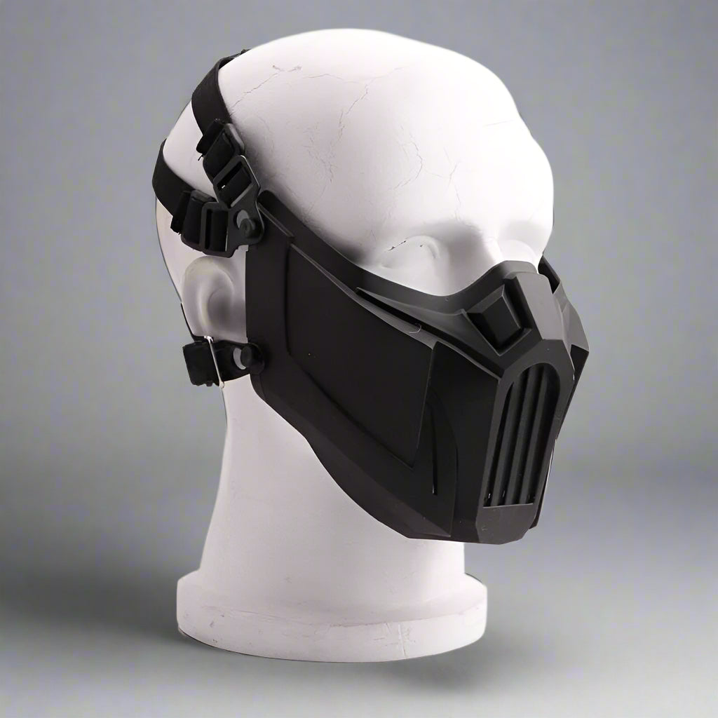 Black Half Face Mask for Sports - tactical mask for outdoor adventure - Black Half Face Mask for Sports Adventure - View 2