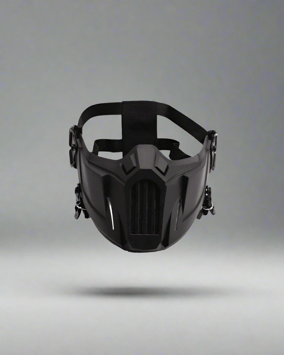 Black Half Face Mask for Sports - black mask - Black Half Face Mask for Sports Adventure - Main view