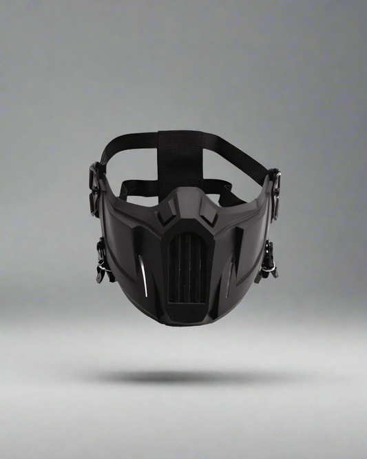 Black Half Face Mask for Sports - black mask - Black Half Face Mask for Sports Adventure - Main view